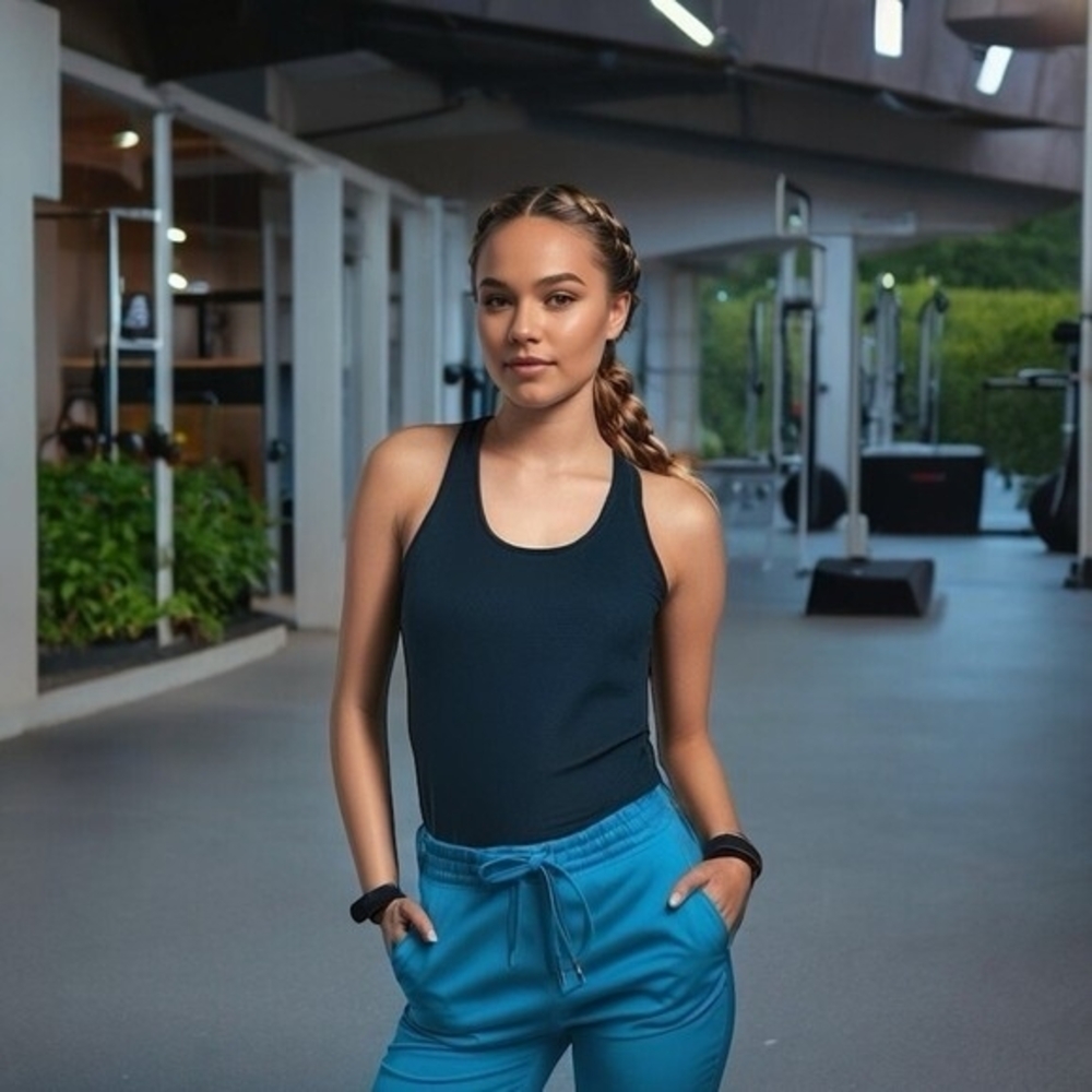 Nike Dri-FIT Women Slim Fit Racerback Tank Top Black Athletic Size M